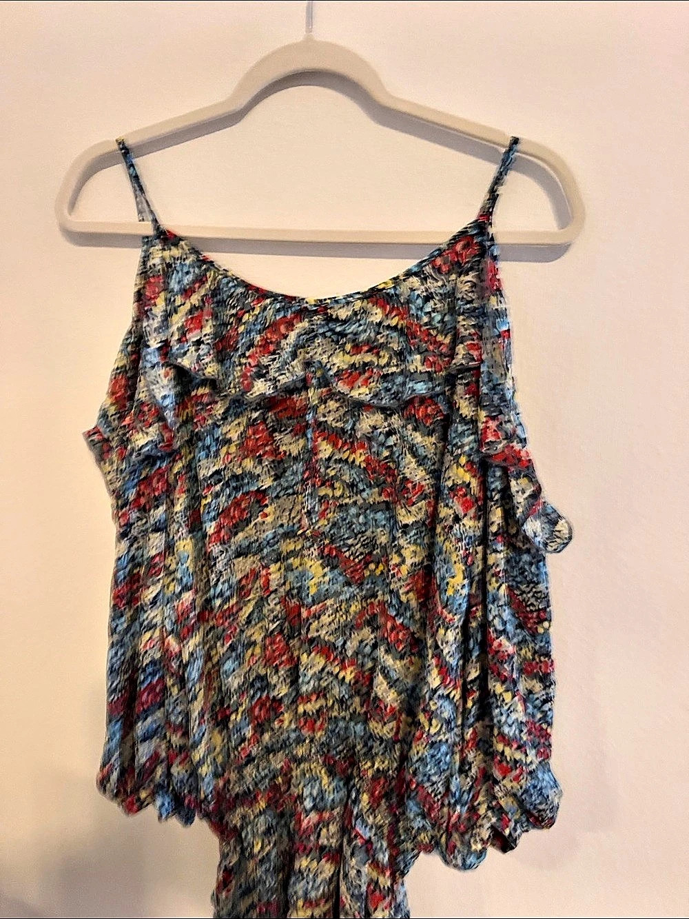 Parker Abstract Cami in Blue & Red Large